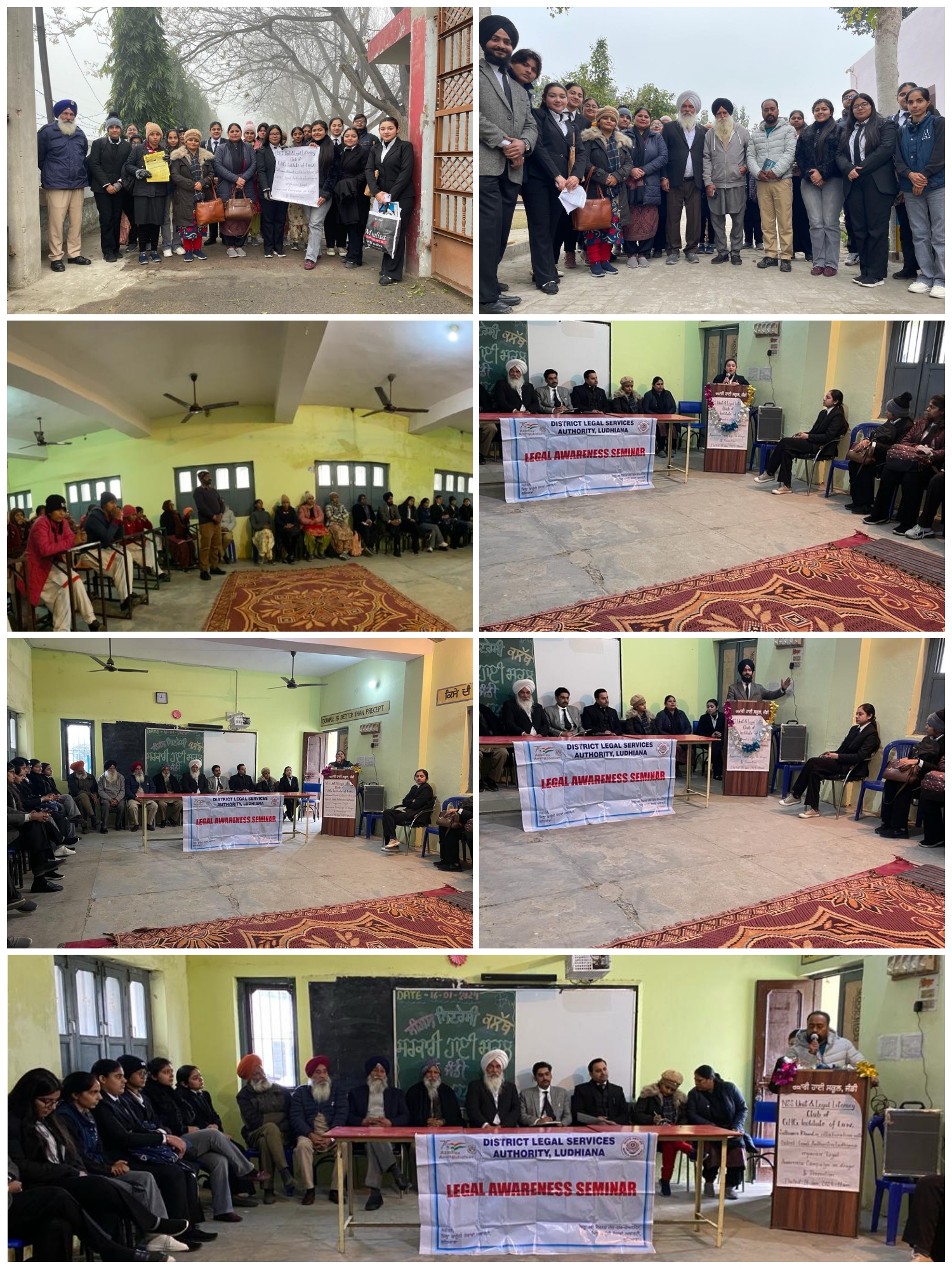 The NSS Unit and Legal Literacy Club of GHG Institute of Law, Sidhwan Khurd, Ludhiana organized a Drug Awareness Campaign at Govt. High School school, Jandi in collaboration with District Legal Services Ludhiana and Jagraon on 16-01-2024