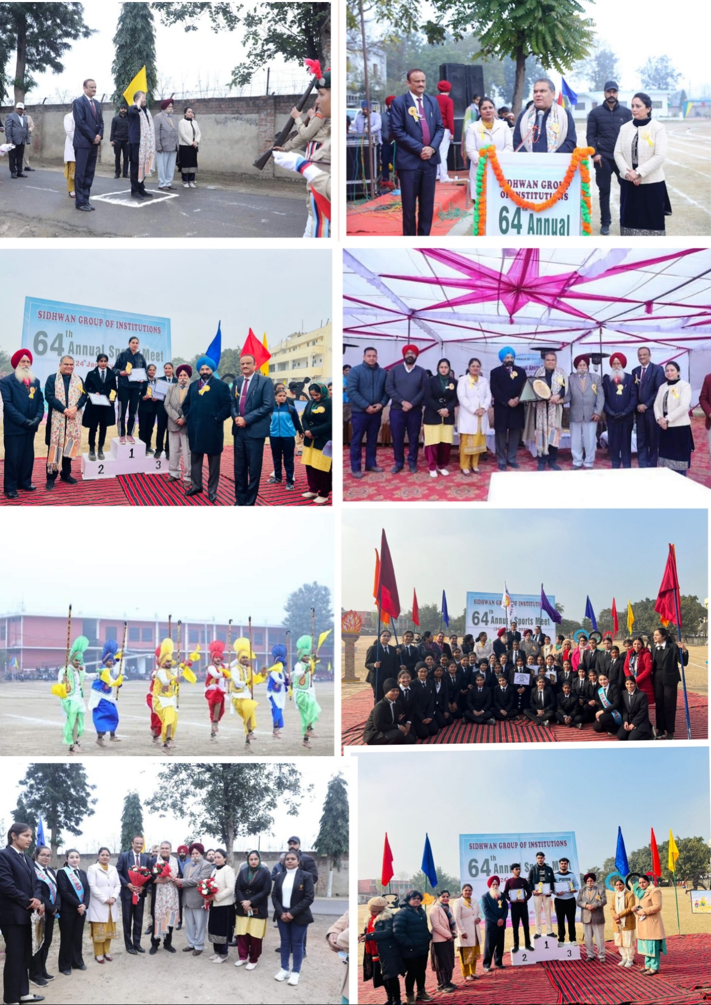 64TH ANNUAL SPORTS MEET HELD  BY SIDHWAN GROUP OF INSTITUTIONS ON 24-01-2024