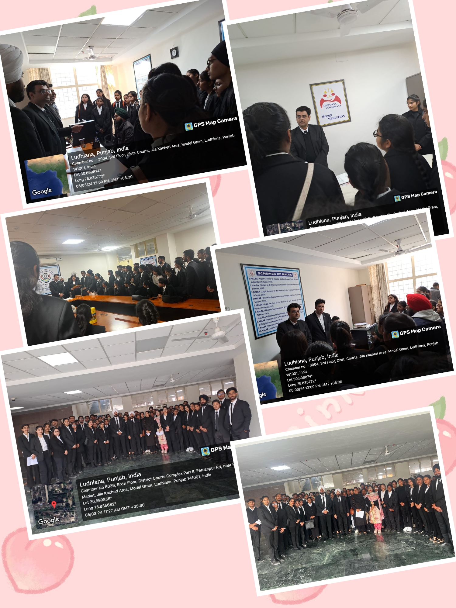 VISIT OF BALLB AND LLB IST YEAR STUDENTS TO  DISTRICT COURTS, LUDHIANA 