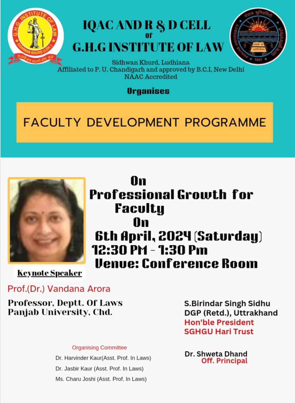 Faculty Development Programme on 6-04-2024