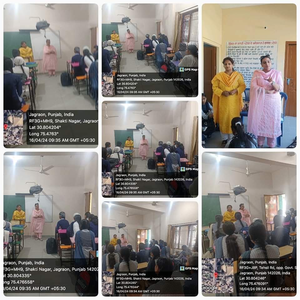 Glimpse of the Career counselling session organised by GHG Institute of Law on 16-04-2024 at Government Girls Senior Secondary School. 